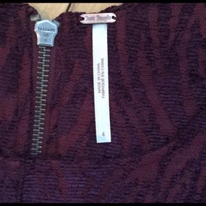 🎉Free People Chenille ZebraDrop Waist in Mulberry